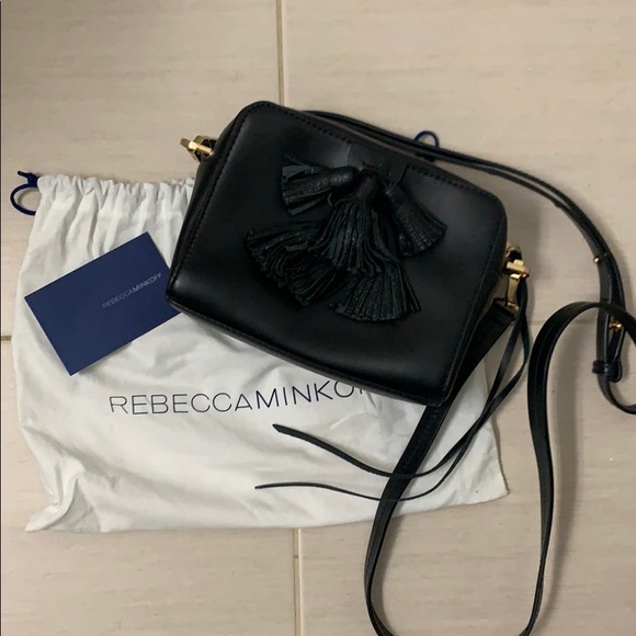 Rebecca Minkoff black tassel shoulder bag - Picture 3 of 11